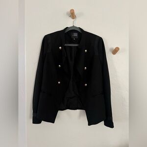 The Limited military style blazer black with gold buttons size medium